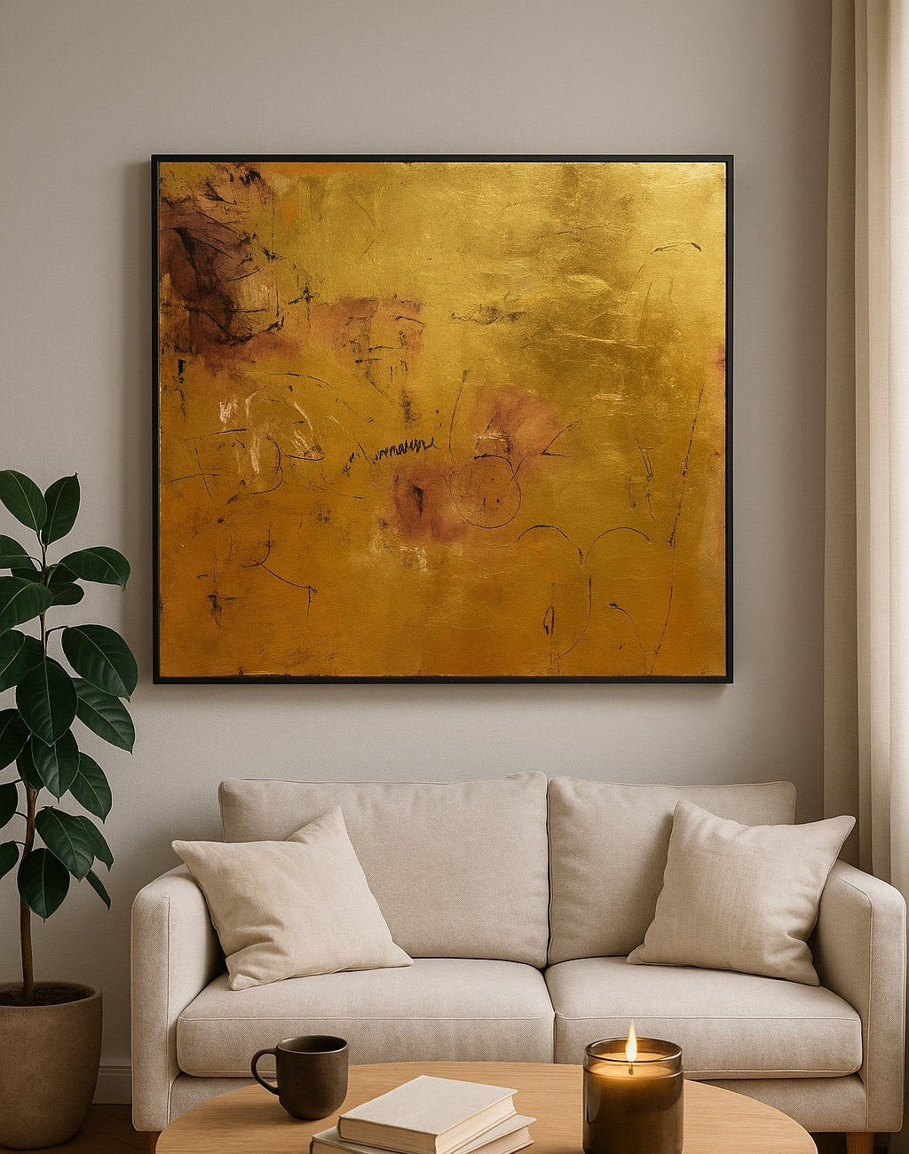 Ochre Light, shown in a room for scale