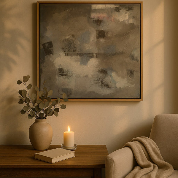 Quiet Ground, shown in a room for scale